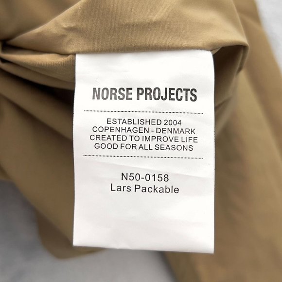 NEW NORSE PROJECTS Mens Lars Packable Work Jacket Size XL Utility Khaki NWT.0055 - Picture 7 of 14